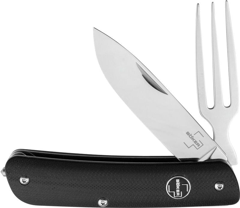 Boker Plus Tech Tool Fork Folding Knife 2.88" 12C27 Sandvik Steel Blade Black G10 Handle P01BO817 -Boker Plus - Survivor Hand Precision Knives & Outdoor Gear Store