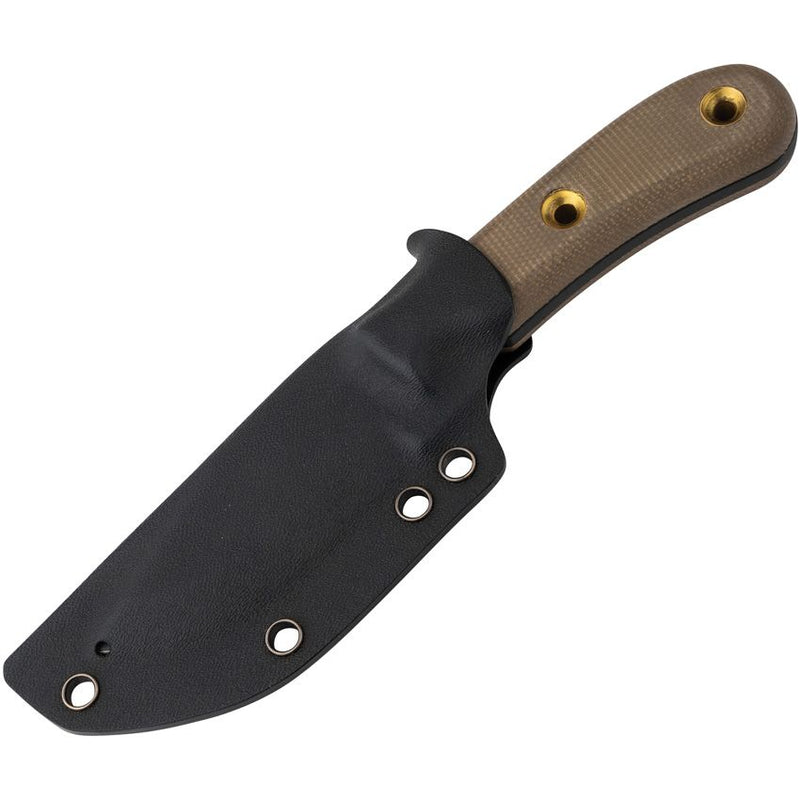 Boker Plus Micro Tracker Fixed Knife 3.5" Black Powder Coated 1095HC Steel Full Tang Blade Brown Canvas Micarta Handle P02BO076 -Boker Plus - Survivor Hand Precision Knives & Outdoor Gear Store