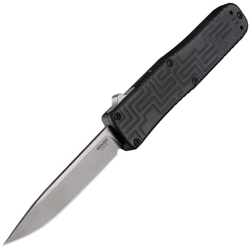 Boker Out The Front Folding Automatic Knife 3.5" 154CM Steel Blade Black Aluminum Handle P06EX260 -Boker - Survivor Hand Precision Knives & Outdoor Gear Store