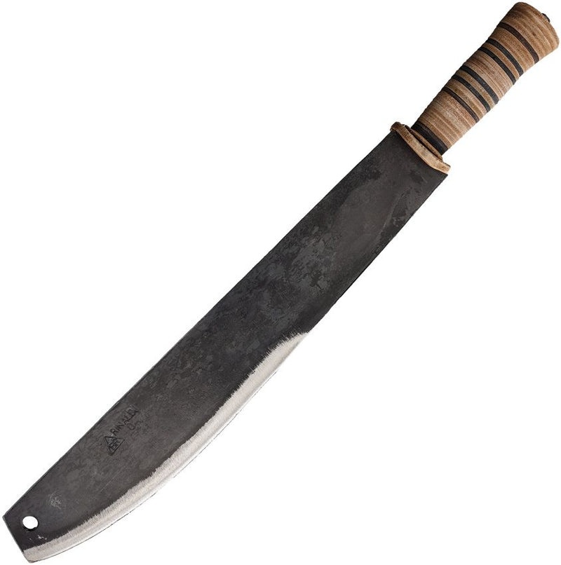 BR Rinaldi Machete Fixed 16" Spring Steel Blade Stacked Leather Handle R135 -BR Rinaldi - Survivor Hand Precision Knives & Outdoor Gear Store