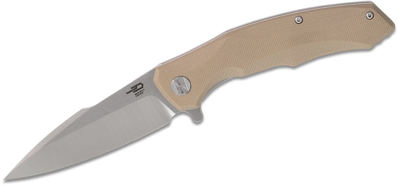 Bestech Knives Warwolf Liner Folding Knife 3.5" D2 Tool Steel Blade G10 Tan Handle G04C -Bestech Knives - Survivor Hand Precision Knives & Outdoor Gear Store