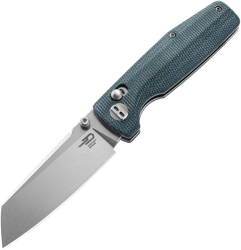 Bestech Knives Slasher Axis Lock Folding Knife 2.88" D2 Tool Steel Blade Blue Canvas Micarta Handle G43C1 -Bestech Knives - Survivor Hand Precision Knives & Outdoor Gear Store