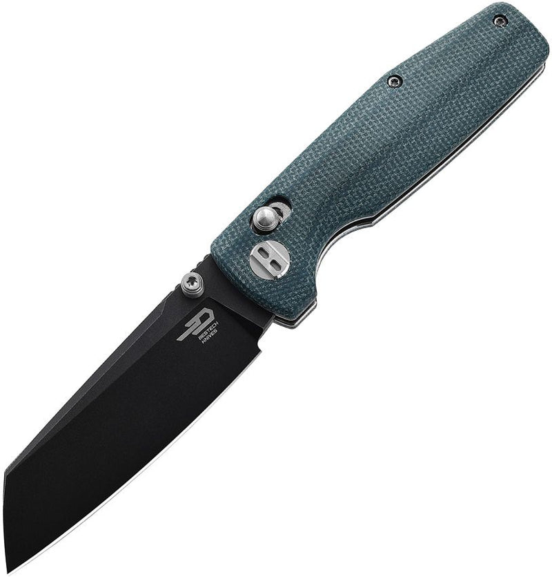 Bestech Knives Slasher Axis Folding Knife 2.88" D2 Tool Steel Blade Blue Micarta Handle KG43C2 -Bestech Knives - Survivor Hand Precision Knives & Outdoor Gear Store