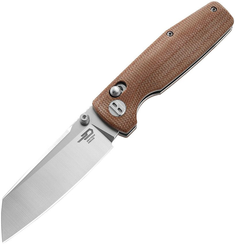 Bestech Knives Slasher Folding Knife 2.88" D2 Tool Steel Blade Natural Micarta Handle KG43D -Bestech Knives - Survivor Hand Precision Knives & Outdoor Gear Store