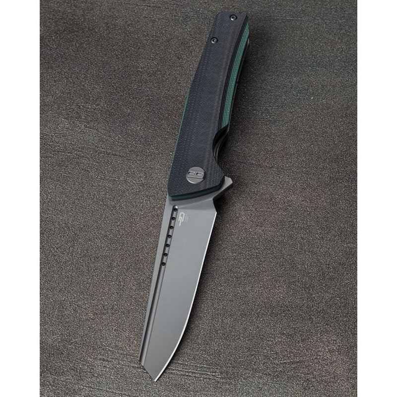 Bestech Knives Slyther Liner Folding Knife 3.63" 14C28N Sandvik Steel Blade Black And Green G10 Handle G51D -Bestech Knives - Survivor Hand Precision Knives & Outdoor Gear Store