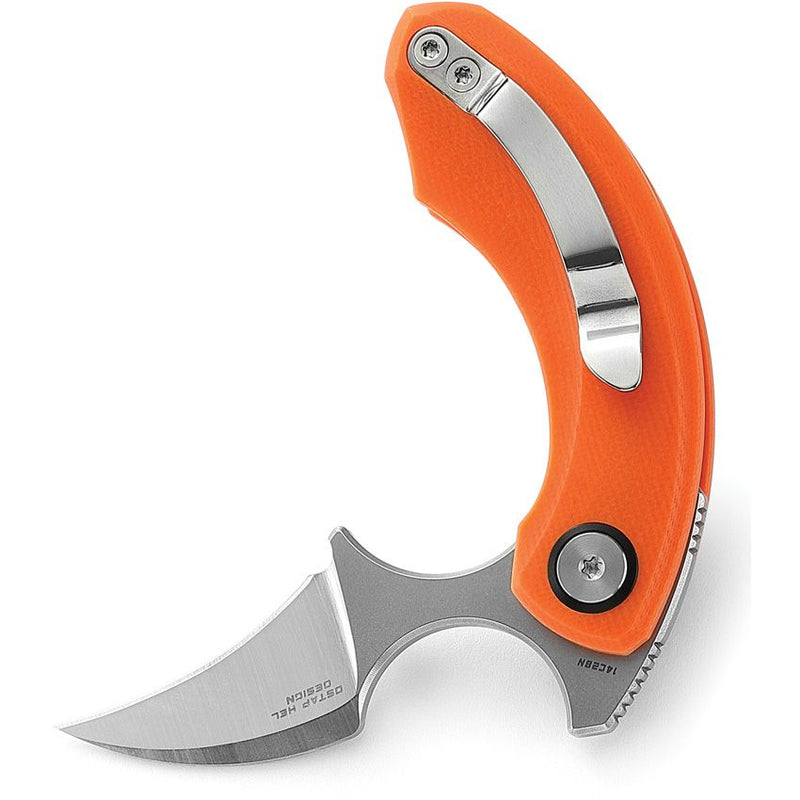 Bestech Knives Strelit Linerlock Folding Knife 1.5" 14C28N Sandvik Steel Blade Orange G10 Handle G52C1 -Bestech Knives - Survivor Hand Precision Knives & Outdoor Gear Store