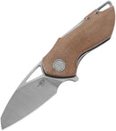 Bestech Knives Riverstone Folding Knife 2.5" 154CM Steel Blade Natural Canvas Micarta Handle KL03E -Bestech Knives - Survivor Hand Precision Knives & Outdoor Gear Store