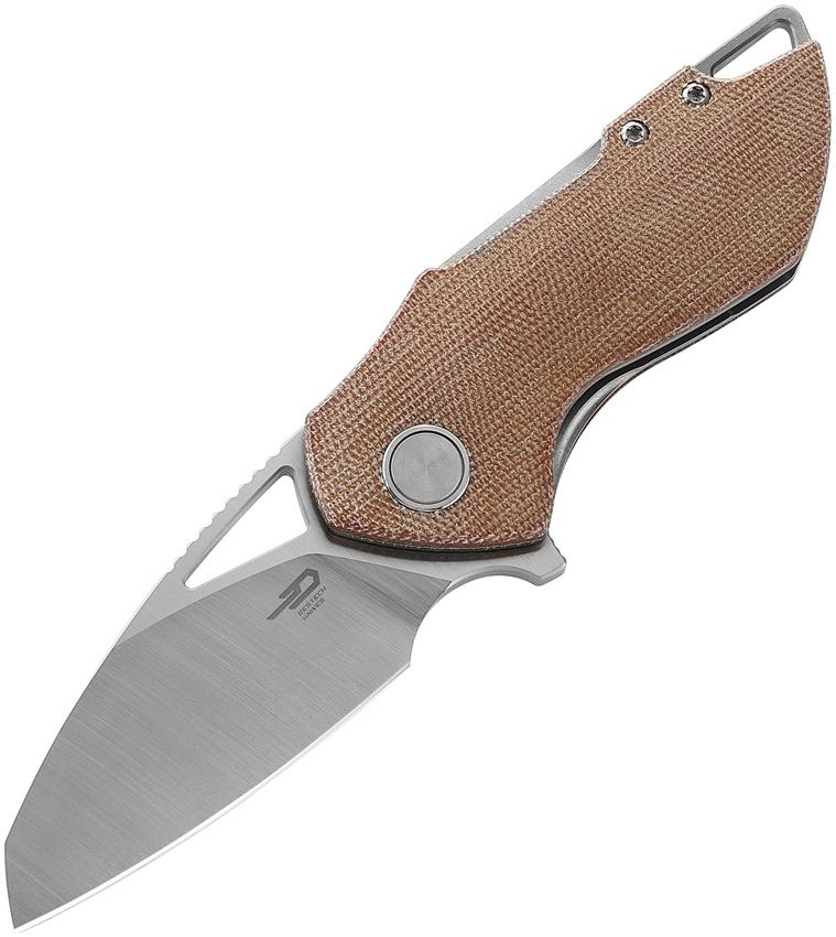 Bestech Knives Riverstone Folding Knife 2.5" 154CM Steel Blade Natural Canvas Micarta Handle KL03E -Bestech Knives - Survivor Hand Precision Knives & Outdoor Gear Store