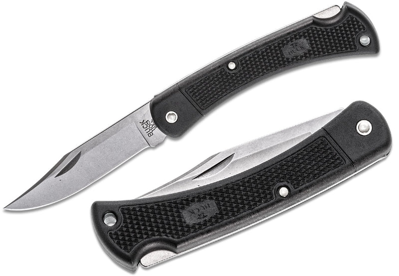 Buck Lockback Hunter Folding Knife 3.75" 420HC Steel Blade Black Checkered Nylon Handle 110BKSLT -Buck - Survivor Hand Precision Knives & Outdoor Gear Store