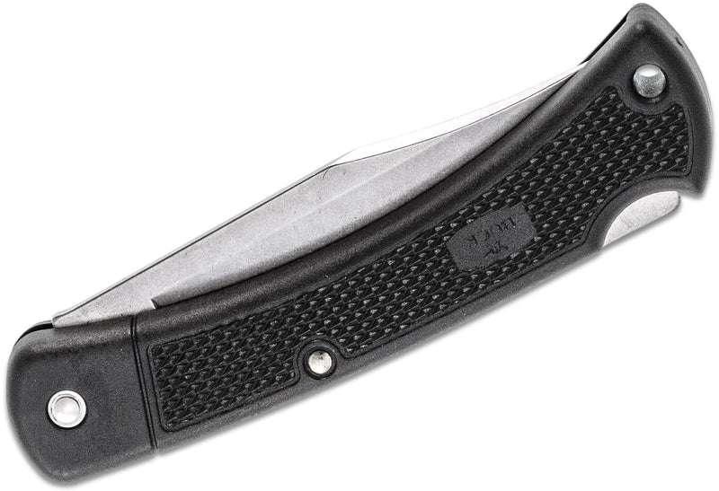 Buck Lockback Hunter Folding Knife 3.75" 420HC Steel Blade Black Checkered Nylon Handle 110BKSLT -Buck - Survivor Hand Precision Knives & Outdoor Gear Store