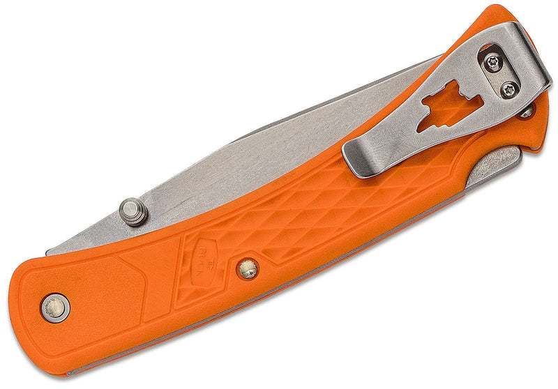 Buck 110 Slim Select Folding Knife 3.75" 420HC Steel Blade Orange Checkered Glass Filled Nylon Handle 110ORS2 -Buck - Survivor Hand Precision Knives & Outdoor Gear Store