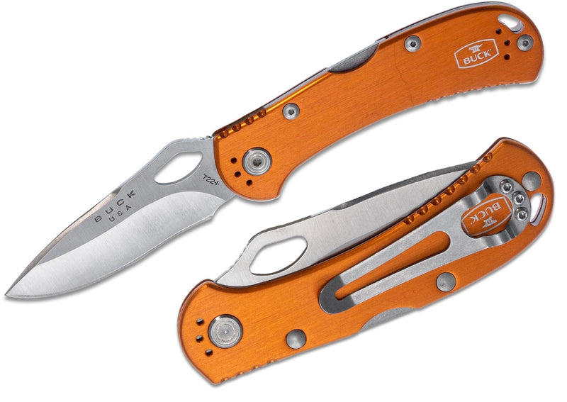 Buck SpitFire Lockback Folding Knife 3.25" 420HC Steel Blade Orange Anodized Aluminum Handles 692 -Buck - Survivor Hand Precision Knives & Outdoor Gear Store