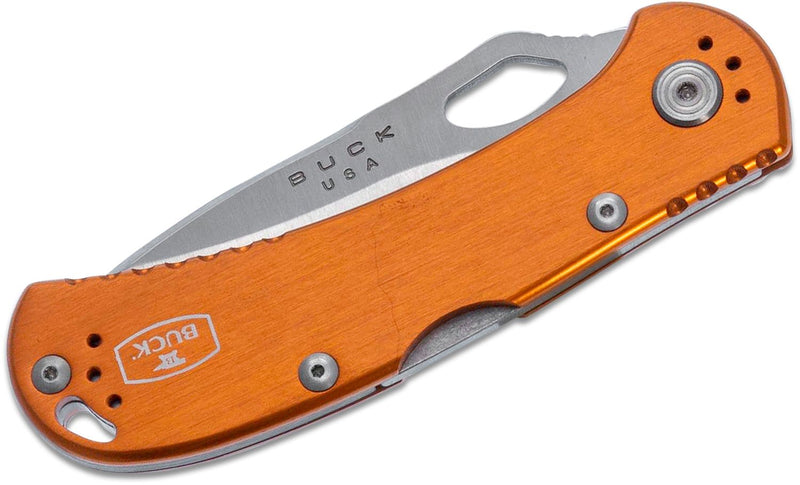 Buck SpitFire Lockback Folding Knife 3.25" 420HC Steel Blade Orange Anodized Aluminum Handles 692 -Buck - Survivor Hand Precision Knives & Outdoor Gear Store