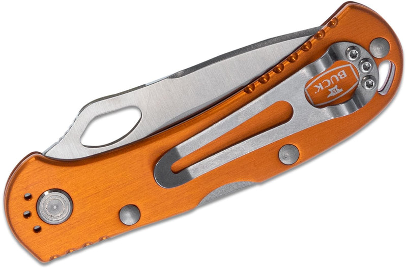 Buck SpitFire Lockback Folding Knife 3.25" 420HC Steel Blade Orange Anodized Aluminum Handles 692 -Buck - Survivor Hand Precision Knives & Outdoor Gear Store