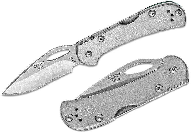 Buck Mini SpitFire Lockback Folding Knife 2.75" 420HC Steel Blade Gray Aluminum Handle 726GYS -Buck - Survivor Hand Precision Knives & Outdoor Gear Store