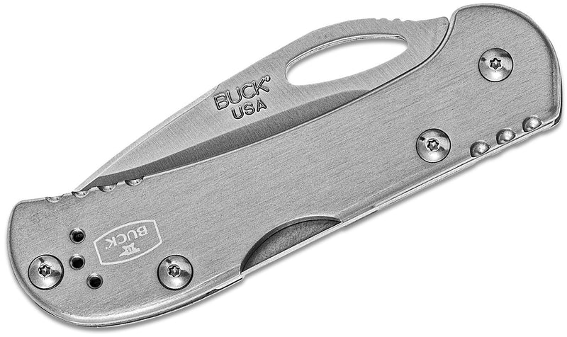 Buck Mini SpitFire Lockback Folding Knife 2.75" 420HC Steel Blade Gray Aluminum Handle 726GYS -Buck - Survivor Hand Precision Knives & Outdoor Gear Store