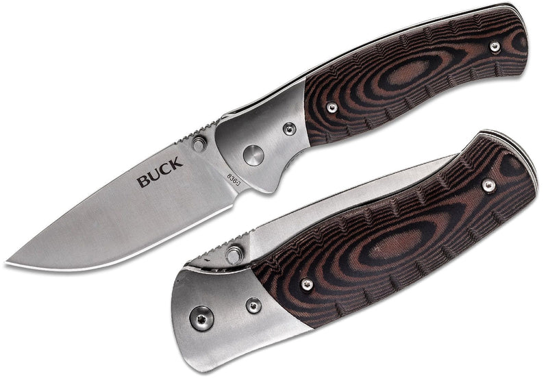 Buck Selkirk Linerlock Folding Knife 3.87" 420HC Steel Drop Point Blade CNC Contoured Micarta Handle 836BRS -Buck - Survivor Hand Precision Knives & Outdoor Gear Store