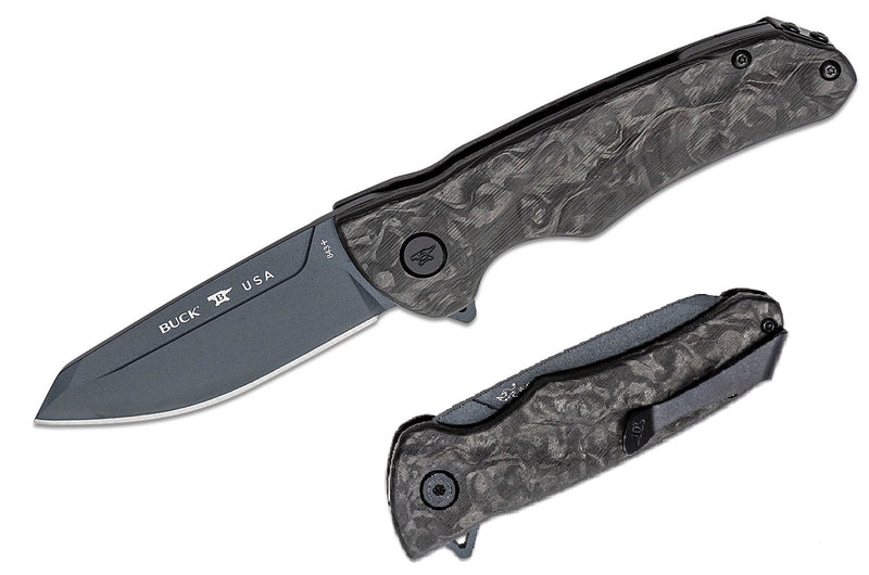 Buck Sprint OPS Folding Knife 3.125" S45VN Steel Tanto Blade Carbon Fiber Handle 843CFS -Buck - Survivor Hand Precision Knives & Outdoor Gear Store