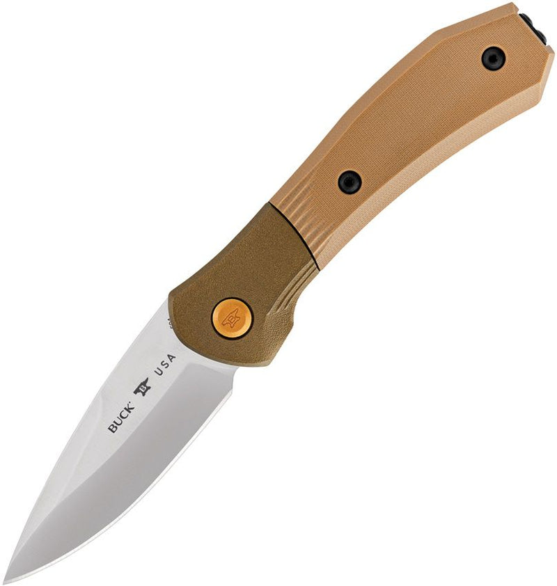 Buck Paradigm Shift Mechanism Folding Automatic Knife 3" S35VN Steel Drop Point Blade Brown G10 Handle 591BRS -Buck - Survivor Hand Precision Knives & Outdoor Gear Store