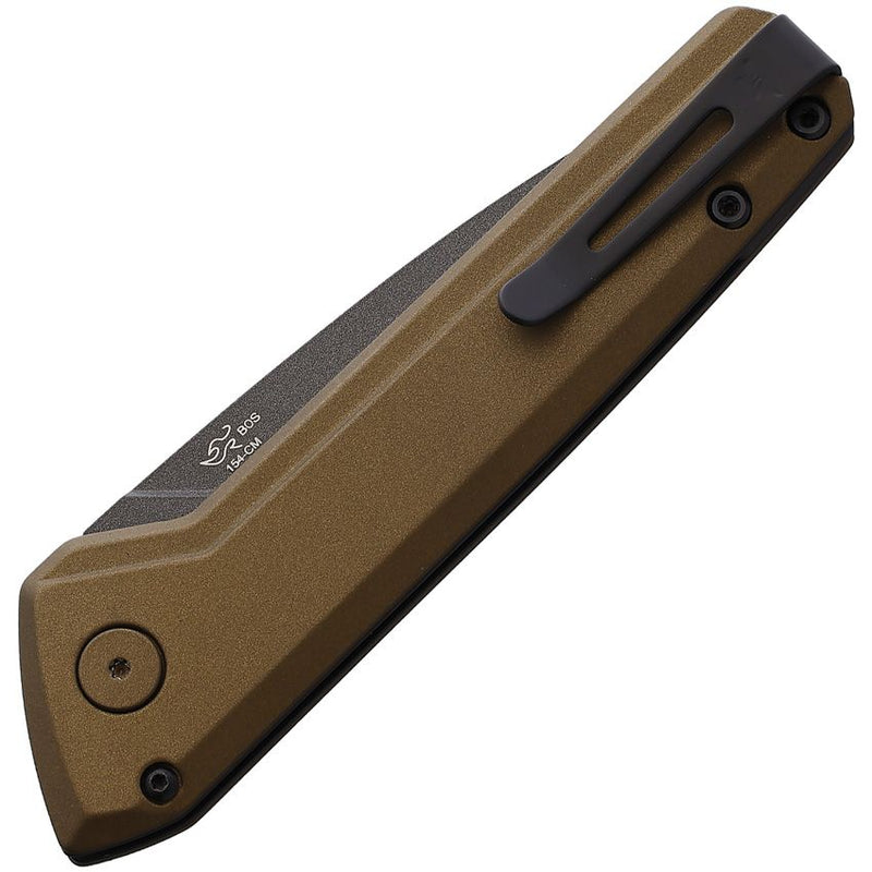 Buck Deploy Button Lock Folding Automatic Knife 3.25" 154CM Steel Drop Point Blade Burnt Bronze Aluminum Handle 838BRS1 -Buck - Survivor Hand Precision Knives & Outdoor Gear Store