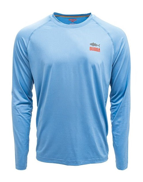 Bubba Blade Fillet Lifestyle Large Blue Long-Sleeve Shirt Moisture Wicking Fabric 90% Polyester/10% Spandex B1143175 -Bubba Blade - Survivor Hand Precision Knives & Outdoor Gear Store