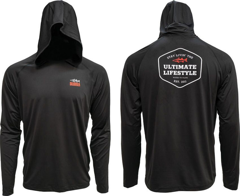 Bubba Blade Perform Hoodie Black 2XL UPF+50 Moisture-Wicking Material B1143191 -Bubba Blade - Survivor Hand Precision Knives & Outdoor Gear Store