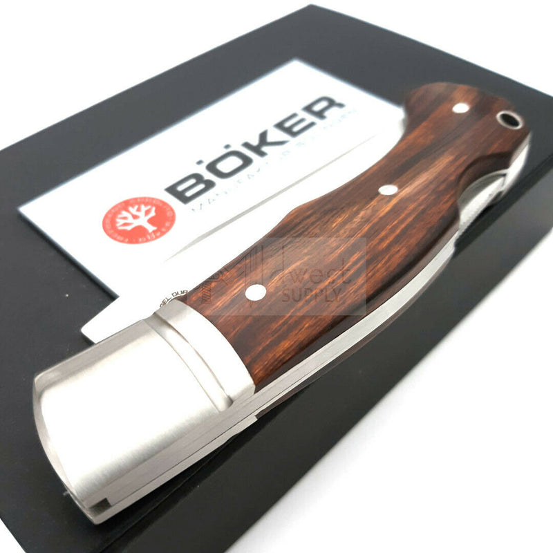 Boker Boxer Lockback Folding Knife 3" Bohler N690 Steel Blade Brown Ironwood Handle 111025 -Boker - Survivor Hand Precision Knives & Outdoor Gear Store