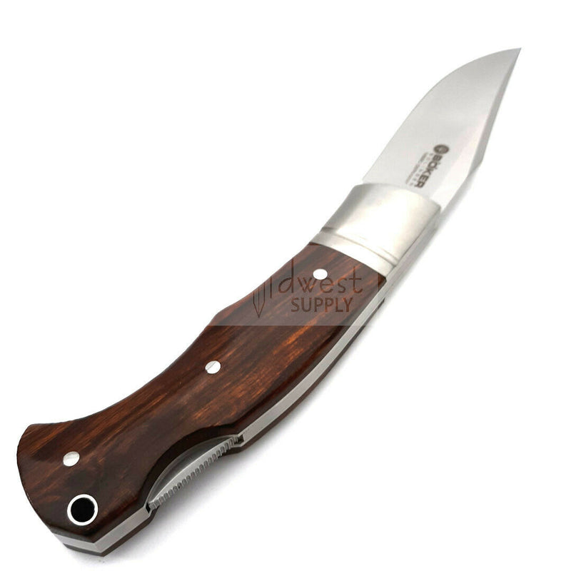 Boker Boxer Lockback Folding Knife 3" Bohler N690 Steel Blade Brown Ironwood Handle 111025 -Boker - Survivor Hand Precision Knives & Outdoor Gear Store