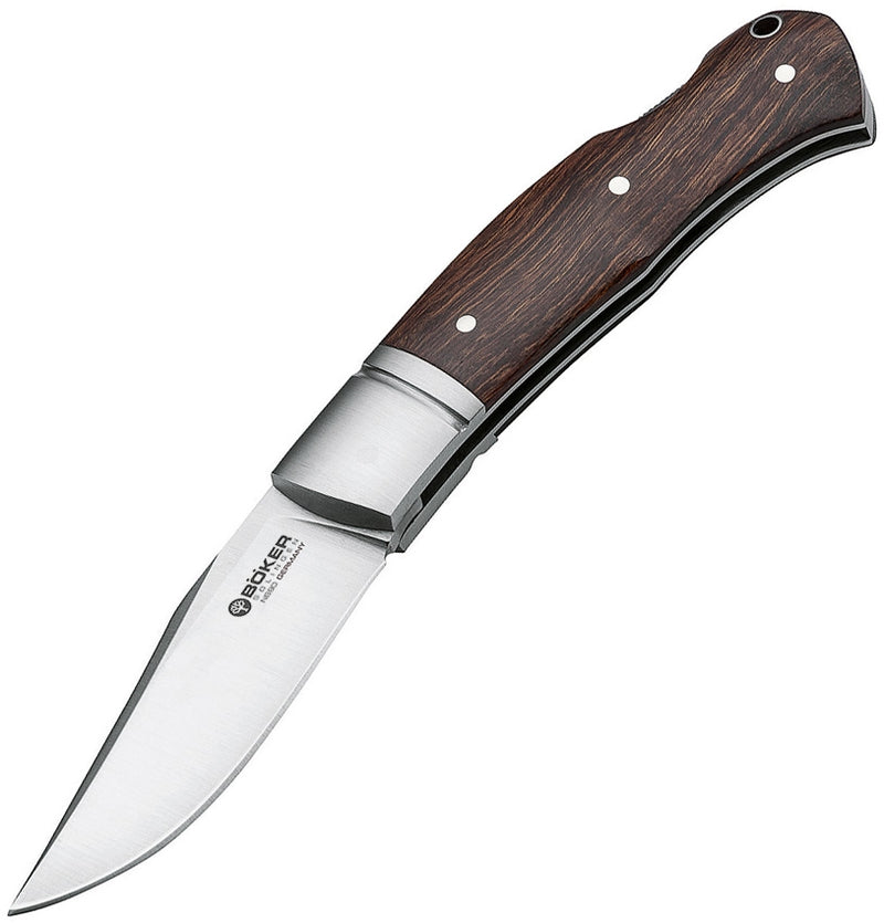 Boker Boxer Lockback Folding Knife 3" Bohler N690 Steel Blade Brown Ironwood Handle 111025 -Boker - Survivor Hand Precision Knives & Outdoor Gear Store