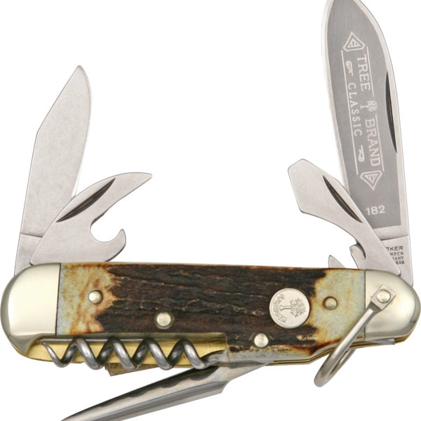 Boker Camp Classic Pocket Knife 4034 Steel Blade Ironwood Handle