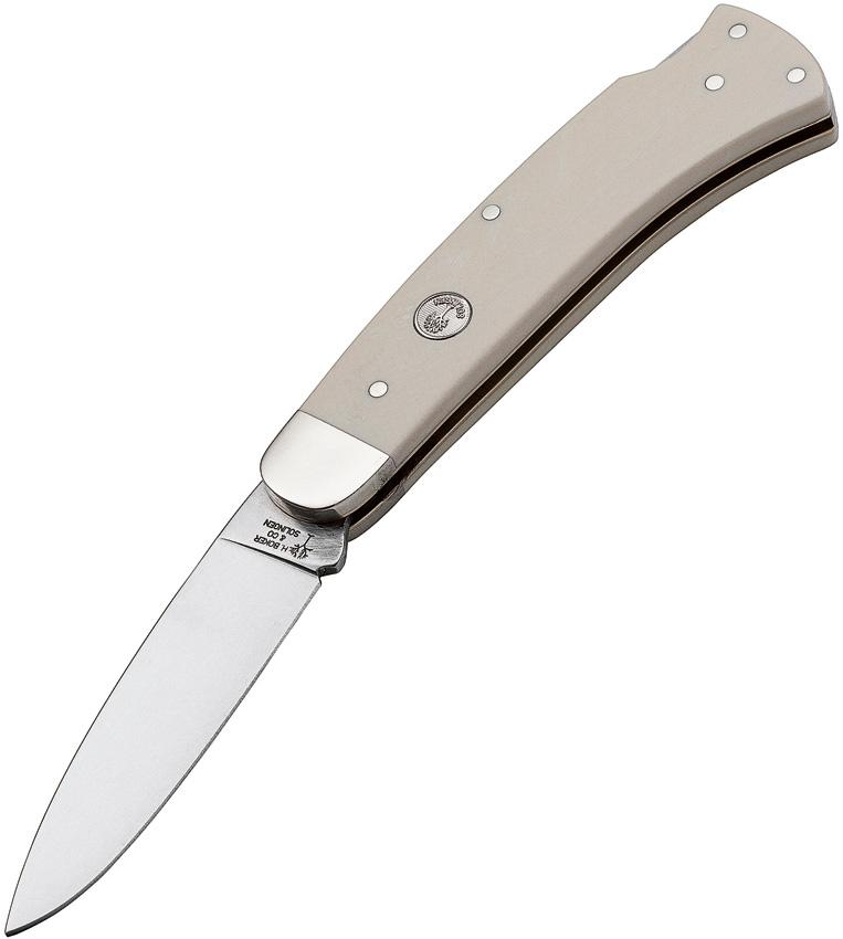 Boker Fellow Lockback Folding Knife 3.38" 4034 Steel Blade White Handle 111035 -Boker - Survivor Hand Precision Knives & Outdoor Gear Store