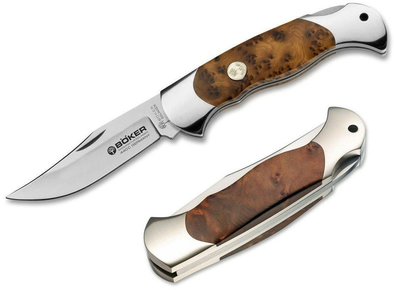 Boker Lockback Hunter Folding Knife 3.125" 440C Steel Blade Thuya Wood Handle 112002TH -Boker - Survivor Hand Precision Knives & Outdoor Gear Store