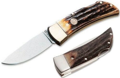 Boker Gents Lockback Folding Knife 2.25" 4034 Steel Drop Point Blade Stag Handle 111006 -Boker - Survivor Hand Precision Knives & Outdoor Gear Store