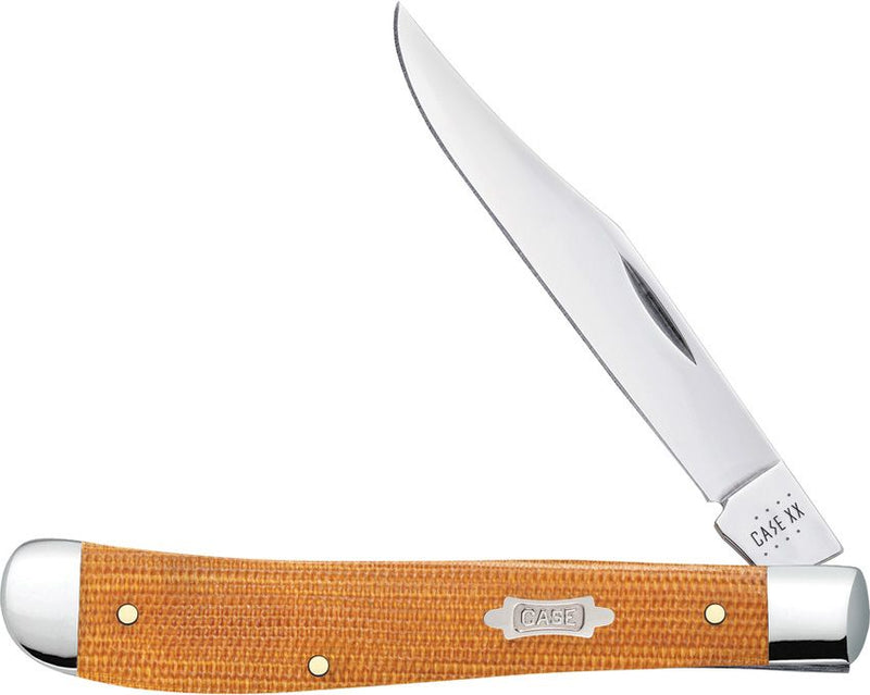 Case XX Slimline Trapper Folding Knife 3.25" Trusharp Surgical Steel Blade Canvas Micarta Handle 23691 -Case Cutlery - Survivor Hand Precision Knives & Outdoor Gear Store