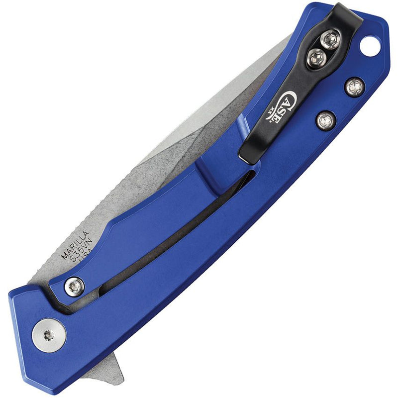 Case XX Marilla Framelock Folding Knife 3.75" S35VN Steel Blade Blue Aluminum/Black G10 Inlay Handle 25882 -Case Cutlery - Survivor Hand Precision Knives & Outdoor Gear Store