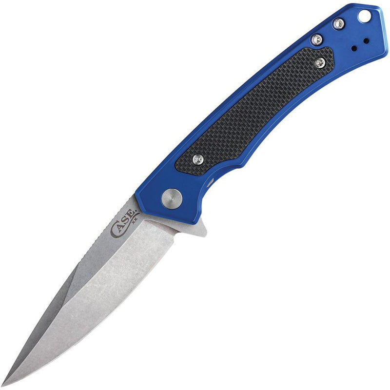 Case XX Marilla Framelock Folding Knife 3.75" S35VN Steel Blade Blue Aluminum/Black G10 Inlay Handle 25882 -Case Cutlery - Survivor Hand Precision Knives & Outdoor Gear Store