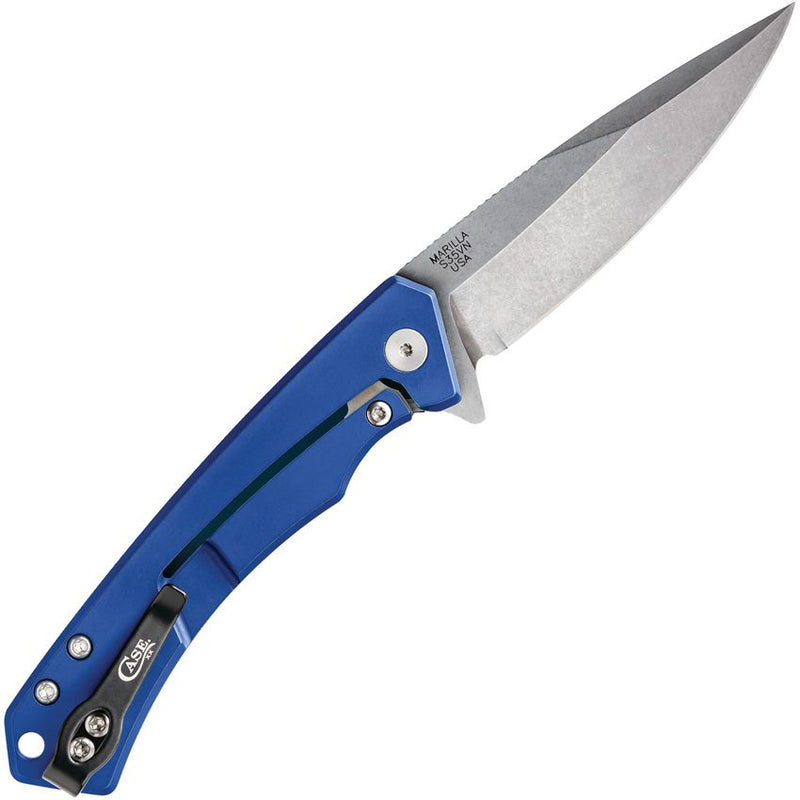 Case XX Marilla Framelock Folding Knife 3.75" S35VN Steel Blade Blue Aluminum/Black G10 Inlay Handle 25882 -Case Cutlery - Survivor Hand Precision Knives & Outdoor Gear Store