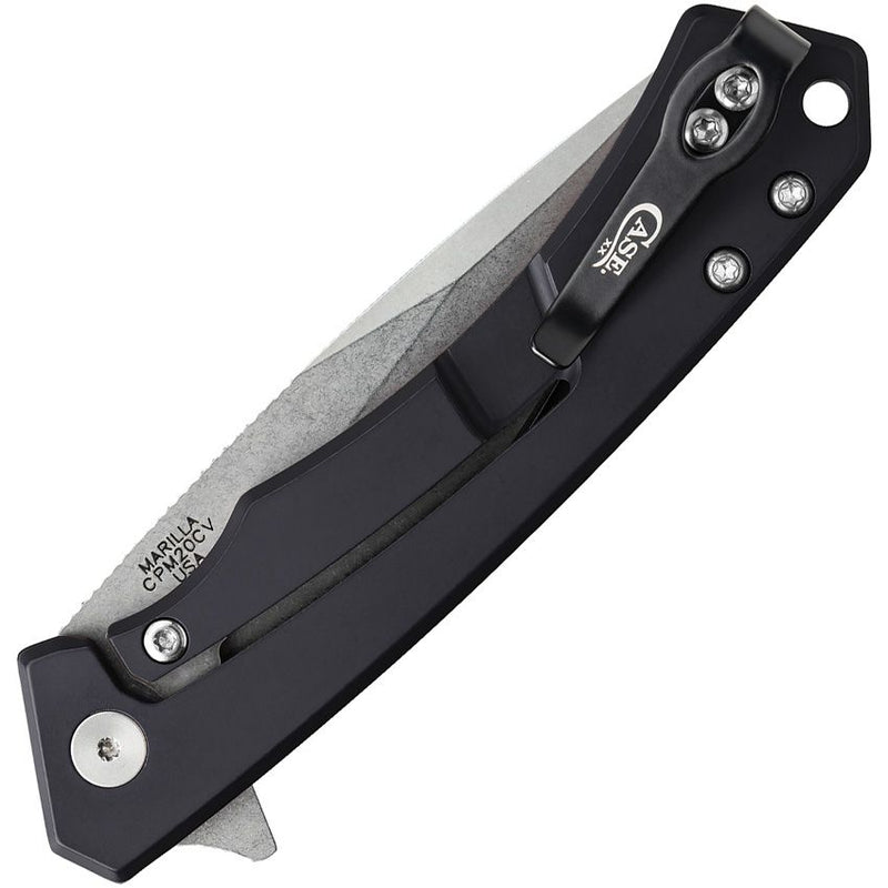 Case XX Marilla Linerlock Folding Knife 3.75" CPM-20CV Steel Drop Point Blade Black Anodized Aluminum/G10 Inlay Handle 25884 -Case Cutlery - Survivor Hand Precision Knives & Outdoor Gear Store