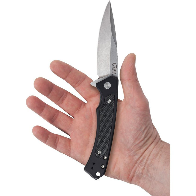 Case XX Marilla Linerlock Folding Knife 3.75" CPM-20CV Steel Drop Point Blade Black Anodized Aluminum/G10 Inlay Handle 25884 -Case Cutlery - Survivor Hand Precision Knives & Outdoor Gear Store