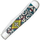 Case XX Trapper Pocket Knife Stainless Steel Clip/Spey Blades Stained Glass Color Wash Natural Bone Handle 38817 -Case Cutlery - Survivor Hand Precision Knives & Outdoor Gear Store