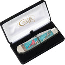 Case XX Trapper Cardinal Pocket Knife Stainless Steel Clip/Spey Blades Embellished Color Wash Natural Bone Handle 39159 -Case Cutlery - Survivor Hand Precision Knives & Outdoor Gear Store