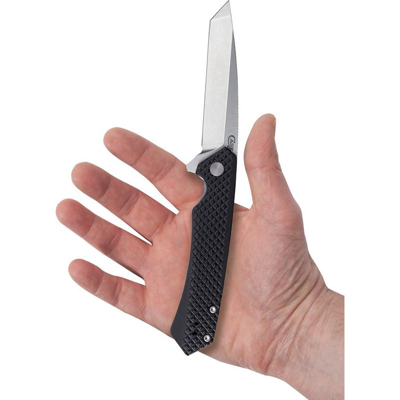 Case XX Kinzua EDC Frame Folding Knife 3.75" S35VN Steel Tanto Blade Black Textured Aluminum Handle 64684 -Case Cutlery - Survivor Hand Precision Knives & Outdoor Gear Store