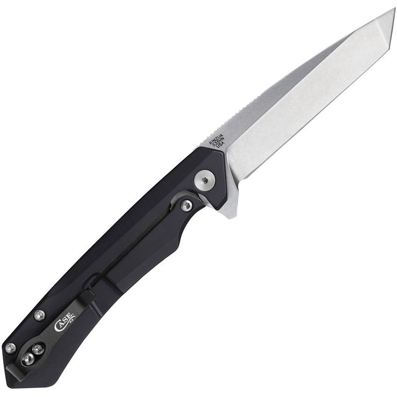 Case XX Kinzua EDC Frame Folding Knife 3.75" S35VN Steel Tanto Blade Black Textured Aluminum Handle 64684 -Case Cutlery - Survivor Hand Precision Knives & Outdoor Gear Store