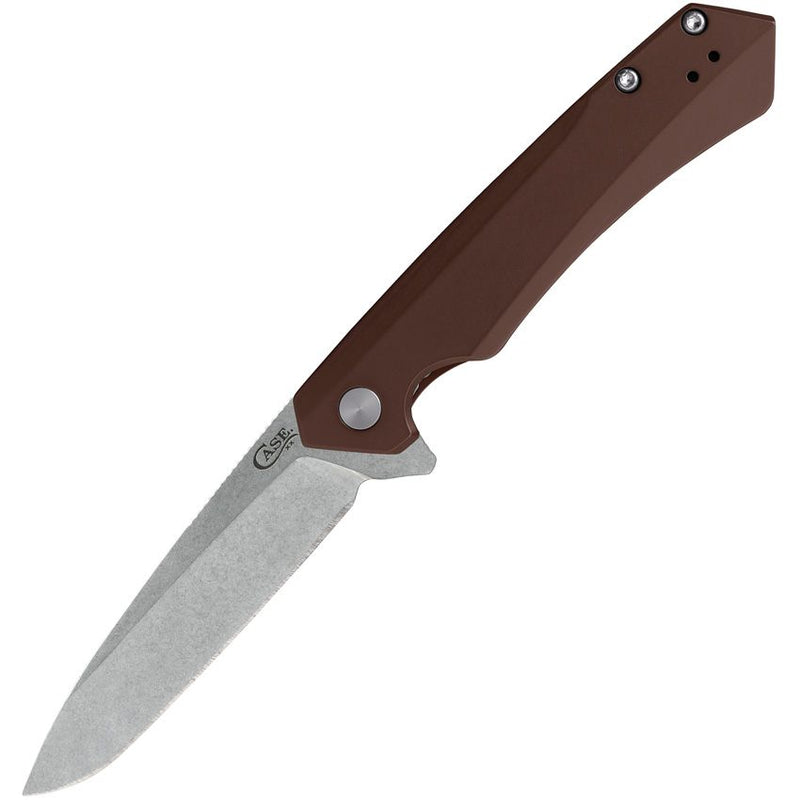 Case XX Kinzua EDC Frame Folding Knife 3.75" S35VN Steel Tanto Blade Brown Smooth Aluminum Handle 64692 -Case Cutlery - Survivor Hand Precision Knives & Outdoor Gear Store