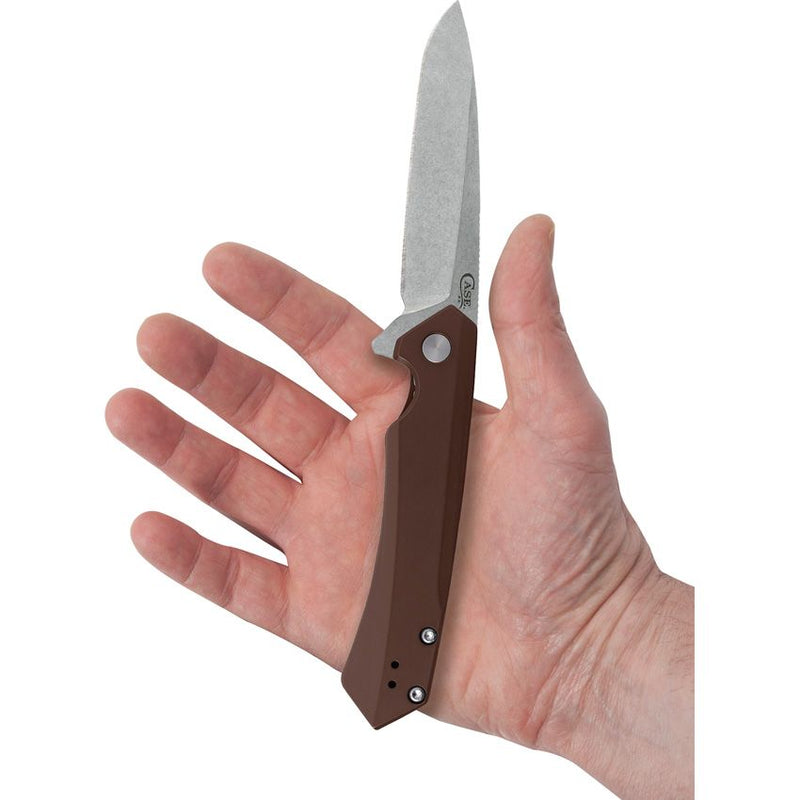 Case XX Kinzua EDC Frame Folding Knife 3.75" S35VN Steel Tanto Blade Brown Smooth Aluminum Handle 64692 -Case Cutlery - Survivor Hand Precision Knives & Outdoor Gear Store