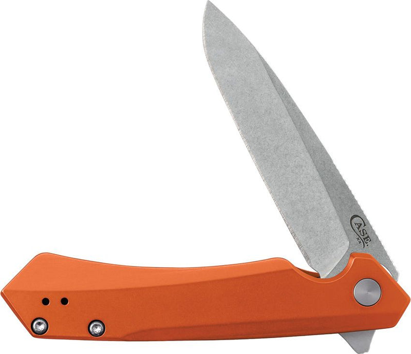 Case XX Kinzua EDC Frame Folding Knife 3.75" S35VN Steel Spear Point Blade Orange Smooth Aluminum Handle 64696 -Case Cutlery - Survivor Hand Precision Knives & Outdoor Gear Store