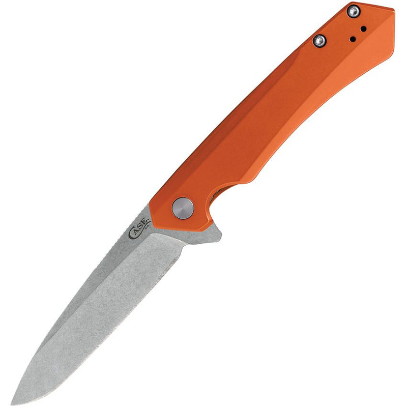 Case XX Kinzua EDC Frame Folding Knife 3.75" S35VN Steel Spear Point Blade Orange Smooth Aluminum Handle 64696 -Case Cutlery - Survivor Hand Precision Knives & Outdoor Gear Store