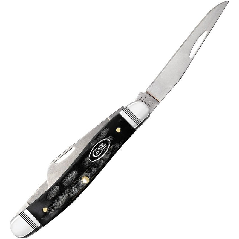 Case XX Medium Pocket Knife S35VN Steel Blades Black Jigged Buffalo Horn Handle 65091 -Case Cutlery - Survivor Hand Precision Knives & Outdoor Gear Store