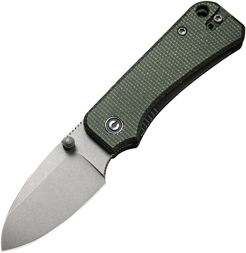 Civivi Baby Banter Linerlock Folding Knife 2.25" Nitro-V Steel Blade Green Canvas Micarta Handle VC19068SB1 -Civivi - Survivor Hand Precision Knives & Outdoor Gear Store