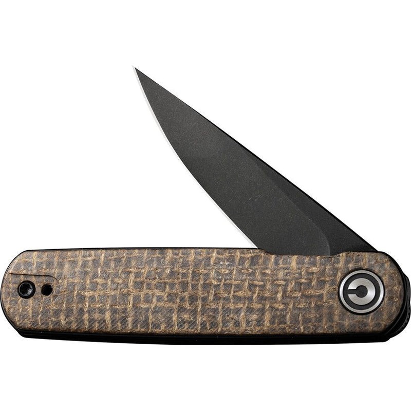 Civivi Lumi Folding Knife 2.56" Sandvik 14C28N Steel Drop Point Blade Brown Burlap Micarta Handle VC200245 -Civivi - Survivor Hand Precision Knives & Outdoor Gear Store